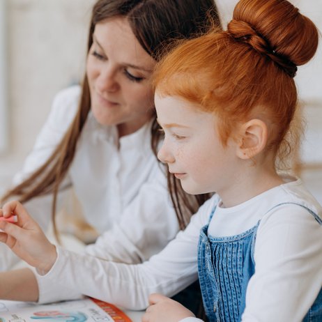 Student and Tutor working together